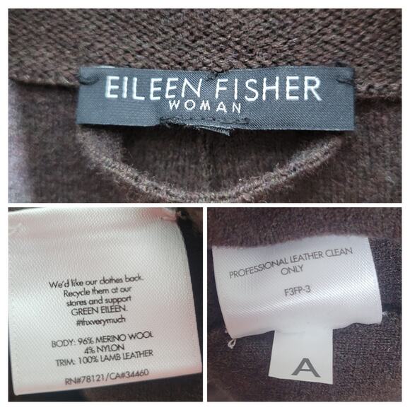 EILEEN FISHER Women Lamb Suede Merino Wool Felted Knit Blazer Jacket Shacket✨️2X - Picture 9 of 16